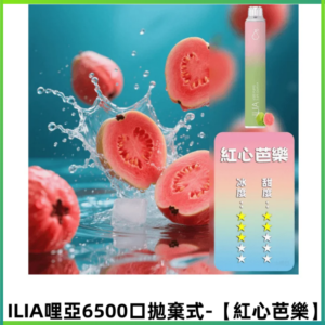 ILIA BAR 4哩啞一次性大容量6500Puffs拋棄式電子煙【紅心芭樂】
